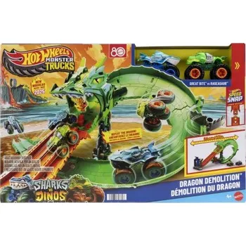 autodráha Hot Wheels Monster Trucks dráha Dračí zkáza JFR06 TV