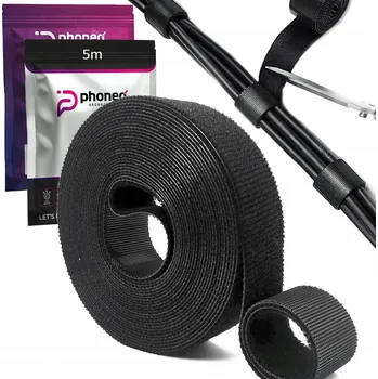 Stahovací páska Organizér na kabely suchý zip pásek stahovací páska držák na kabely nastavitelný 5 m