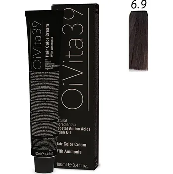 Barva na vlasy OiVita39 Hair Color Cream with Ammonia 6.9 - Profesionální krémová barva na vlasy s amoniakem 100 ml