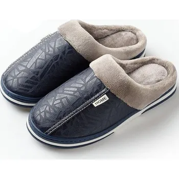 Pánské pantofle Pánské domácí Papuče Bamboše pohodlné Bačkory modré teplé módní pantofle 46