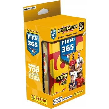 Desková hra Velká plechovka FIFA 365 2026 Adrenalyn XL Panini 8x sáček + 4 limitované karty