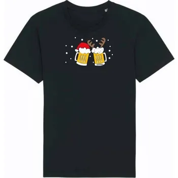 Dámské tričko Tričko Vánoční pivo černé 2XL