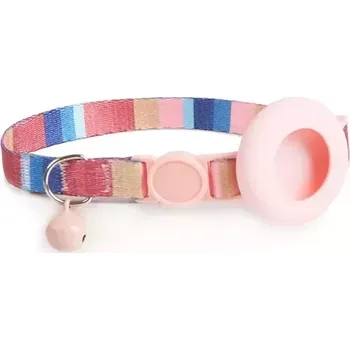 Obojek pro psa TopTechnology Držák na obojek pro psa s AirTag, design s potiskem a zvonkem, styl: Phantom Horizontal