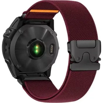 Ostatní příslušenství k chytrým hodinkám eses Nylonový elastický řemínek pro Garmin - Vínový, QuickFit 26 mm