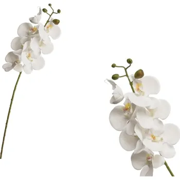 umělá květina Umělá bílá orchidej 72 cm
