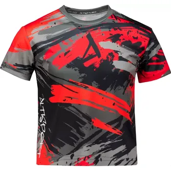 Chlapecké tričko Dětské funkční triko premium ALTISPORT VOJ/ALK014TR01 ČERNÁ/ČERVENÁ 134