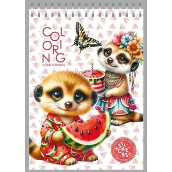 omalovánky OMALOVÁNKA 148X210 S NÁLEPKAMI 26 OBRÁZKŮ - SURIKATA