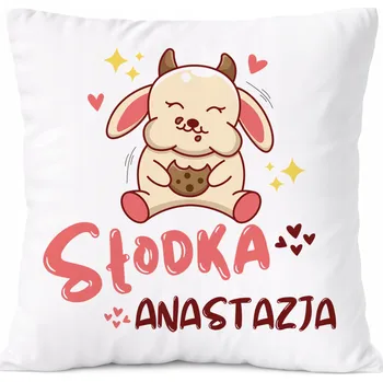 Polštář Dárek Polštář pro Angeliku, dceru dítěte s potiskem