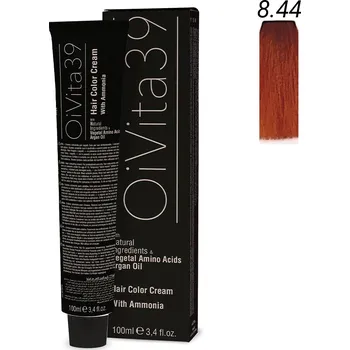 Barva na vlasy OiVita39 Hair Color Cream with Ammonia 8.44 - Profesionální krémová barva na vlasy s amoniakem 100 ml