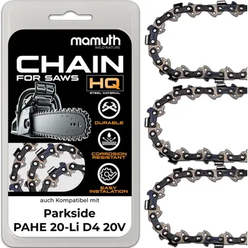 Pilový řetěz 3x Řetěz 20 cm pro pilu Parkside 1,1 mm 3/8" 33 článků PAHE 20V