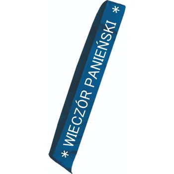 Party dekorace Chrpově modrá stuha z látky, reklamní šerpa pro hostesky s vaším textem