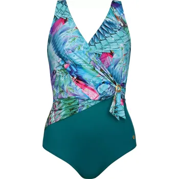 Oblečení a móda Dámské jednodílné plavky 1069F23 48 Thailand 3 - SELF Zelená M