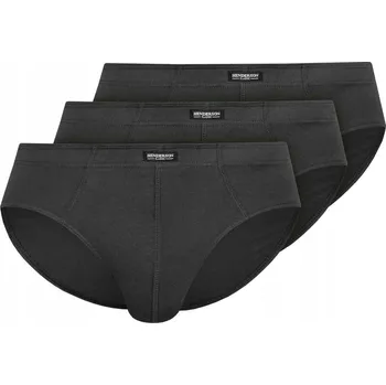Pánské spodní prádlo HENDERSON pánské slipy BAVLNĚNÉ grafit 3-BALENÍ M