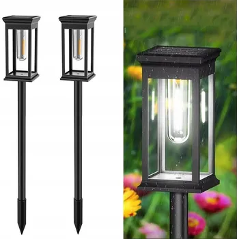 Venkovní osvětlení Solární lampa GARDENICO, černá, 44 cm, 2 ks