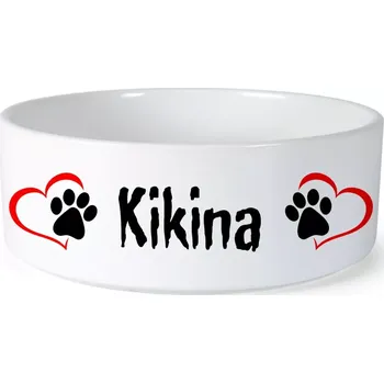 Miska pro psa Miska pro psa se jménem Kikina (Keramická miska na krmivo pro psy)