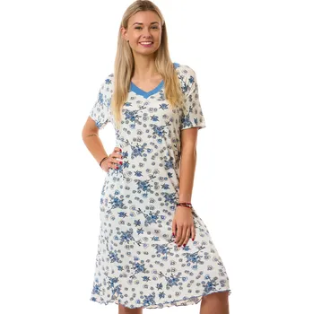 Dámské noční prádlo Dámská noční košilka jemná 1D1703 bílá 3xl