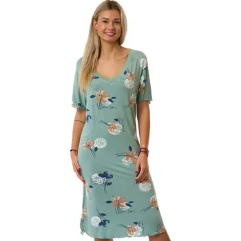 Dámská noční košile Dámská noční košilka jemná 1D1702 zelená 5xl