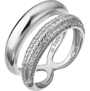 Prsten Stříbrný prsten se zirkony 15036.1 Velikost: 54 (průměr 17,2 mm)