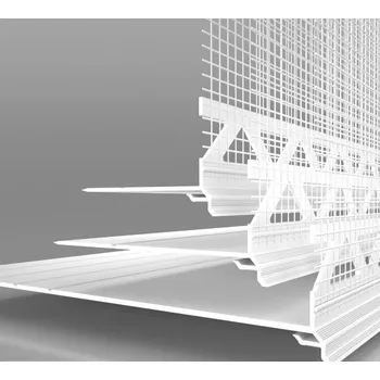 Stavební profil LIKOV s.r.o. LIKOV Lišta přechodová LW-206-080 s nepřiznanou okapnicí, s tkaninou PVC dl.2m (820.0620)