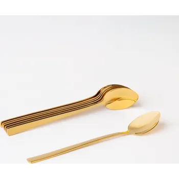 Příbor 43384 Sada 6 dezertních lžiček Prato 18,5 cm zlatá AMBITION