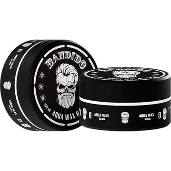 Stylingový přípravek Pomáda na vlasy SILNÁ Pasta Bandido Aqua Wax Vosk 8 Black 150 Ml ČERNÁ