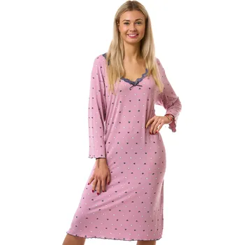 Dámská noční košile Noční košilka pro ženu jemná 1D1737 fialová 4xl