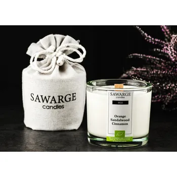 Svíčka Ekologická vonná svíčka ze sójového vosku No 04 / Máta Peprná Bergamot 200g