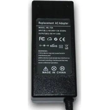 Adaptér k notebooku NAPÁJECÍ ADAPTÉR HP TOSHIBA ASUS 19V 3.95A 5.5/2.5 75W