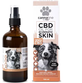 CBD Cannaline CBD olej pro ekzematickou pokožku u psů (200 mg CBD) je speciálně formulovaný produkt pro citlivou pokožku. Složení s konopným olejem a extraktem z měsíčku lékařského zklidňuje podrážděnou pokožku, hydratuje ji a podporuje regeneraci buněk. Tent