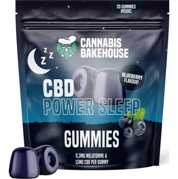 CBD CBD gummies od společnosti Cannabis Bakehouse s melatoninem.