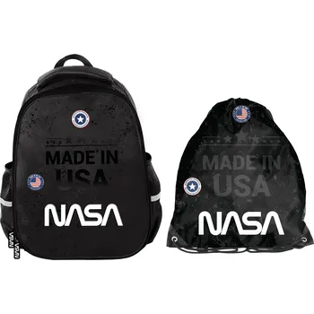 Školní batoh Paso Školní set dvoukomorový batoh + vak na záda Nasa