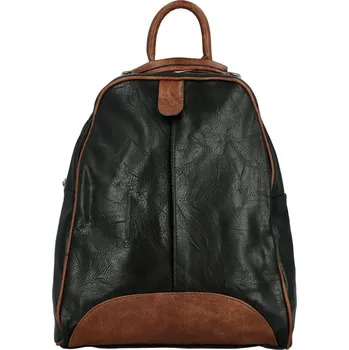 Kabelka Dámský kabelko/batůžek černo/hnědý - Paolo bags Matti černá