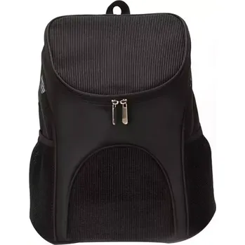 Taška pro psa a kočku TopTechnology Přenosný skládací nylonový batoh pro domácí zvířata, rozměr: 33 x 30 x 24 cm (černý)