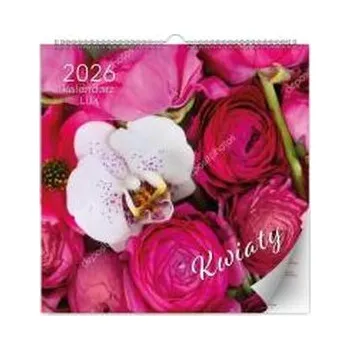Kalendář Kalendarz 2026 ścienny lux kwiaty
