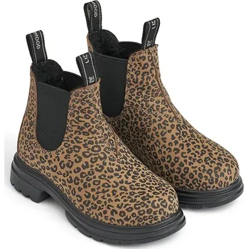 Chlapecké tenisky Dětské kotníkové boty z nubuku Liewood Daria Leather Boot zelená barva, LW19371 19X, EUR 30