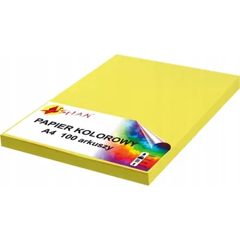 Kancelářský papír Barevný papír A4 120g, intenzivní žlutá, 100 listů