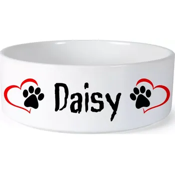 Miska pro psa Miska pro psa se jménem Daisy (Keramická miska na krmivo pro psy)