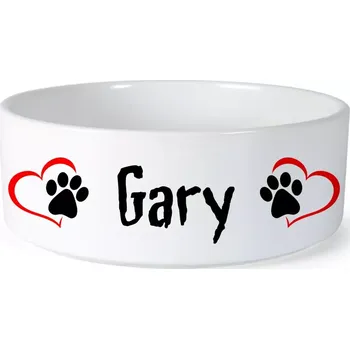 Miska pro psa Miska pro psa se jménem Gary (Keramická miska na krmivo pro psy)