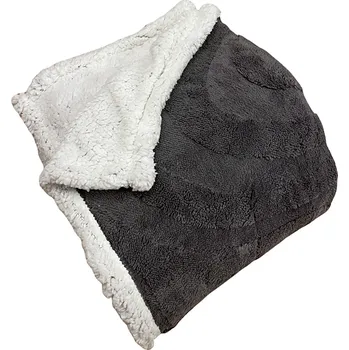 deka TiaHome Deka luxury beránková z mikroplyše tmavě šedá 200x230cm
