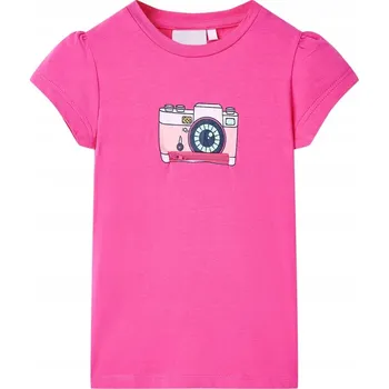 Dívčí tričko VidaXL dětský top růžový bavlna velikost 104