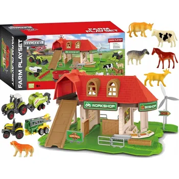 Farma - Sada Zemědělské Usedlosti: Traktory a Figurky, 42 dílů