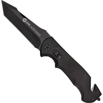 Bojový sport K25 Nůž zavírací 25088 černá čepel ČERNÝ