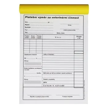 Tiskopis Tiskopis-Plateb.výměr Nepropis. Nečísl. Nedaň.100 list - VÝPRODEJ