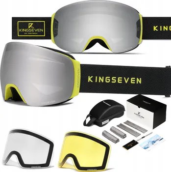 Lyžařské brýle KINGSEVEN KS9801 C02 SILVER UV filtr 400, kategorie 3