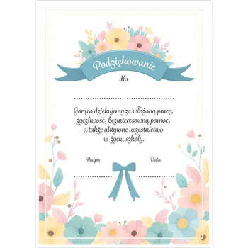 DIPLOM PODĚKOVÁNÍ PRO RODIČE DO ŠKOLY - PASTELOVÝ (A4) - LearnHow