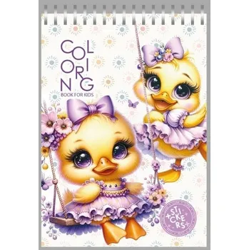 omalovánky OMALOVÁNKA 148X210 S NÁLEPKAMI 26 OBRÁZKŮ KAČER