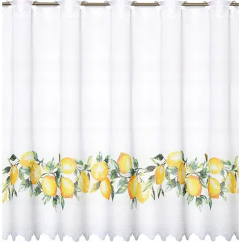Záclona Vitrážová Záclona 100x70 Krátká Záclona Vitrážová Záclona Hotová Citrony