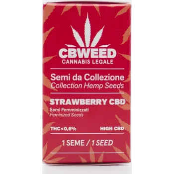 Semeno Cbweed Strawberry CBD je feminizovaná odrůda, která je unikátní svojí ovocnou vůní připomínající jahody.