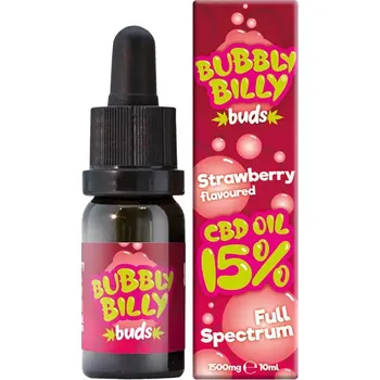 CBD Vyzkoušejte nový CBD olej z nabídky Bubbly Billy Buds s příchutí jahody.
