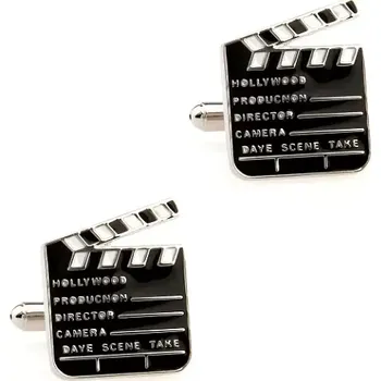 Manžetový knoflíček Manžetové knoflíčky pro fotografa, filmová klapka (pár manžetových knoflíků ve tvaru klapky)